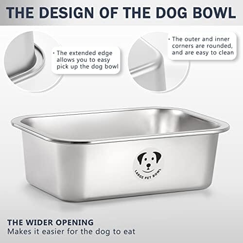 1.25 Gallons Stainless Steel Dog Bowls for Large Dogs – view 7