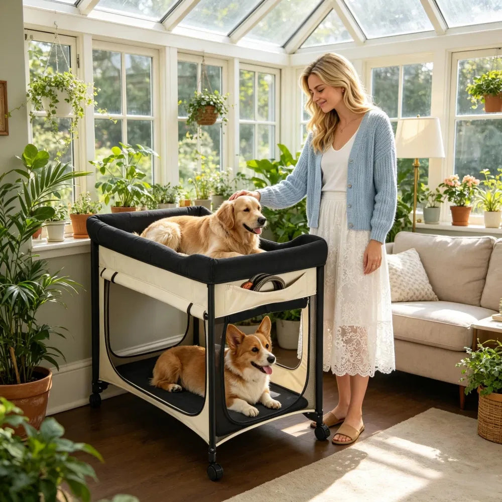 Elevated Dog Bed with Waterproof Oxford for Comfort and Mobility – view 7