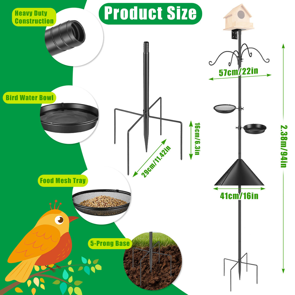 Heavy-Duty Squirrel Proof Bird Feeder Pole – view 7