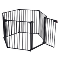 150" Adjustable Safety Gate 6 Panels Play Yard – Black