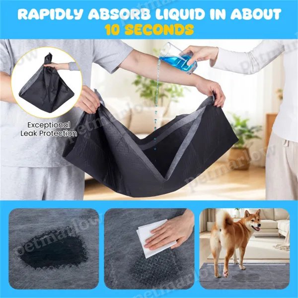 150 Pack Activated Carbon Dog Pee Pads – view 3