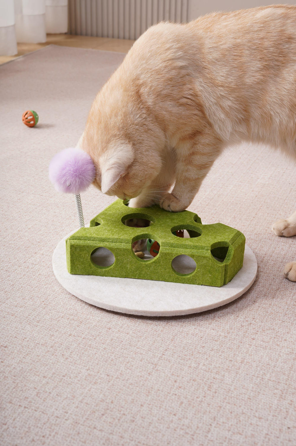 Cat Puzzle Toy With Ball And Spring-loaded Wand – view 7