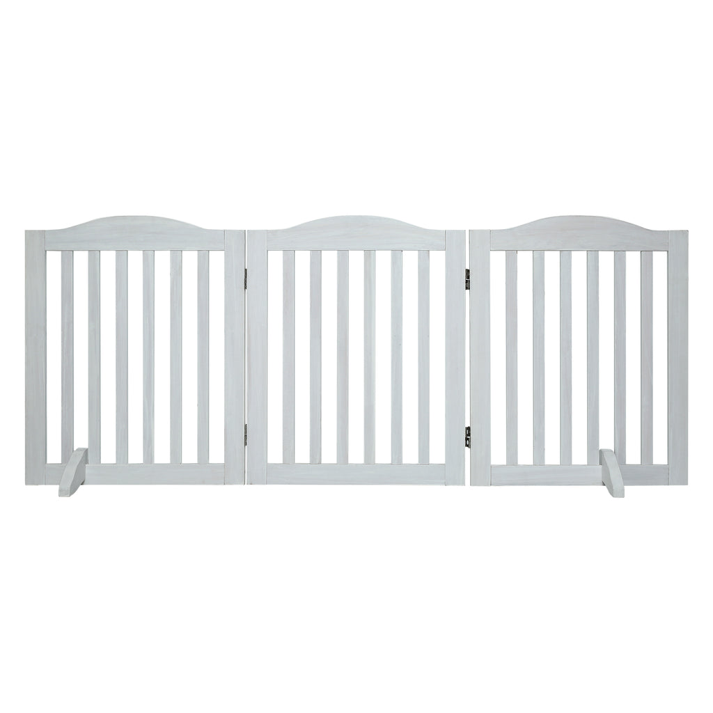 Wooden Foldable Pet Gate for Dogs - 3 Panels, 24 Inch High – view 9