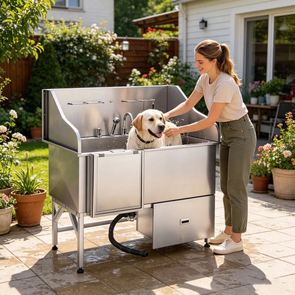 Stainless Steel Dog Washing Station – view 9