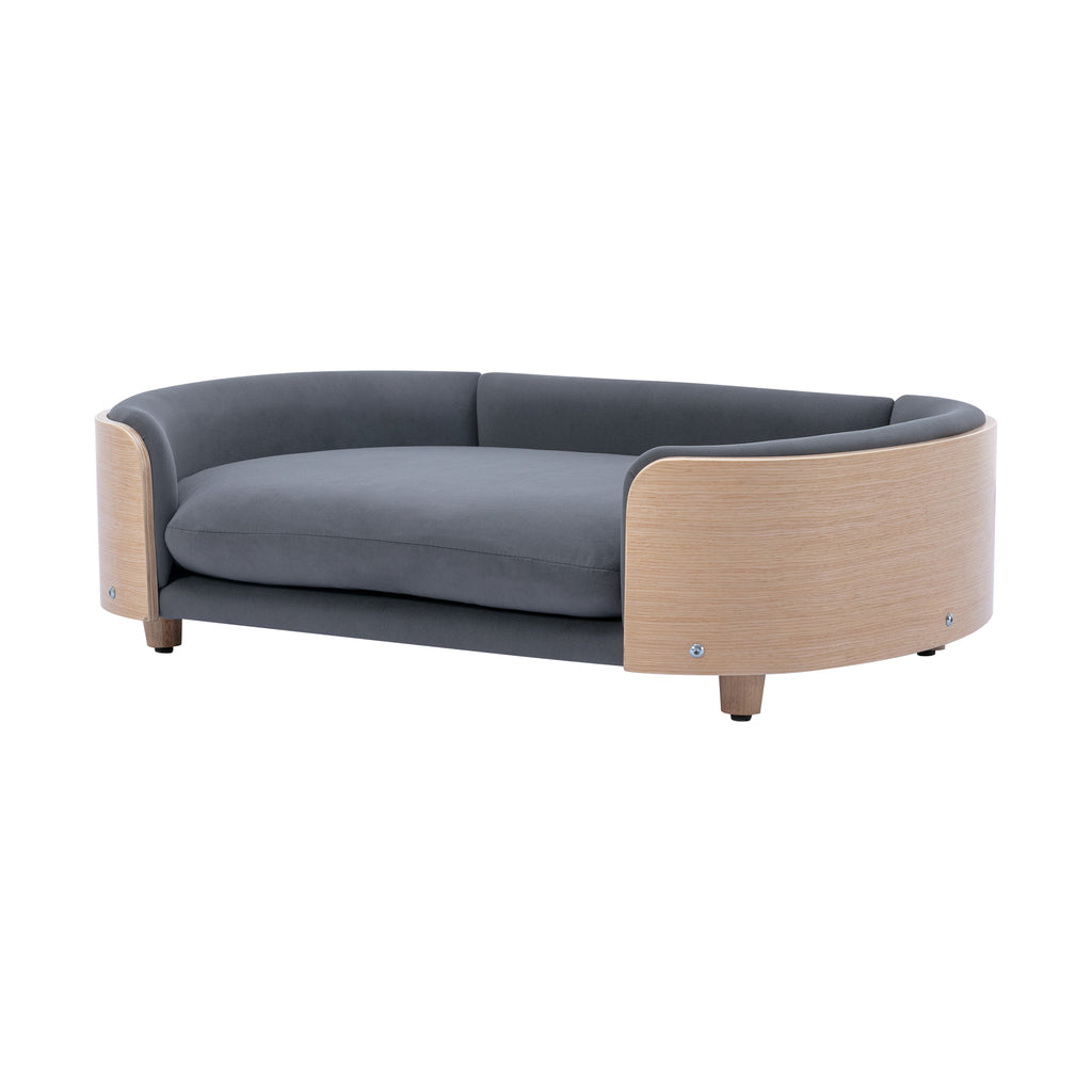 Elevated Dog Bed Sofa with Solid Wood Legs and Velvet Cushion – view 10