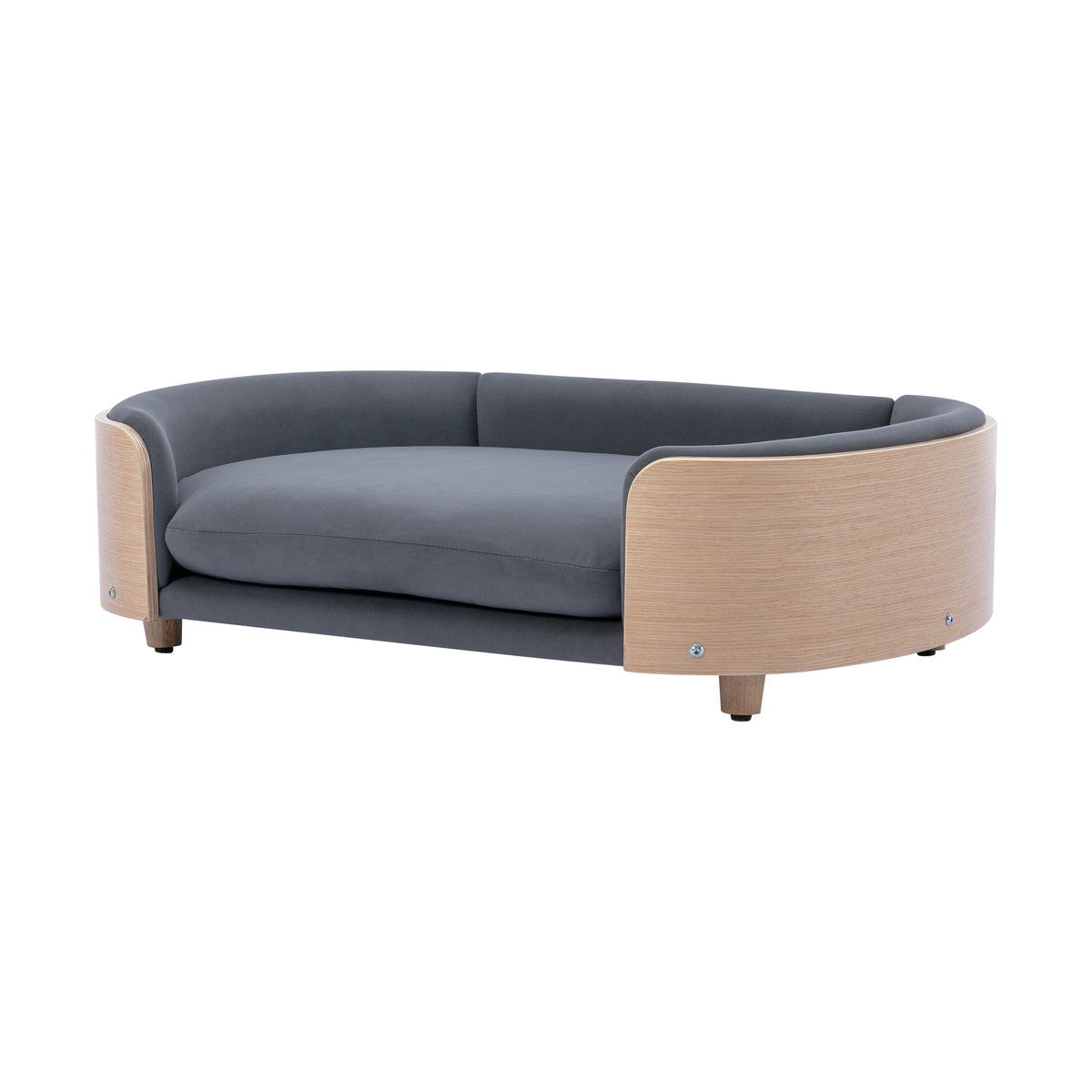 Elevated Dog Bed Sofa with Solid Wood Legs and Velvet Cushion – view 10