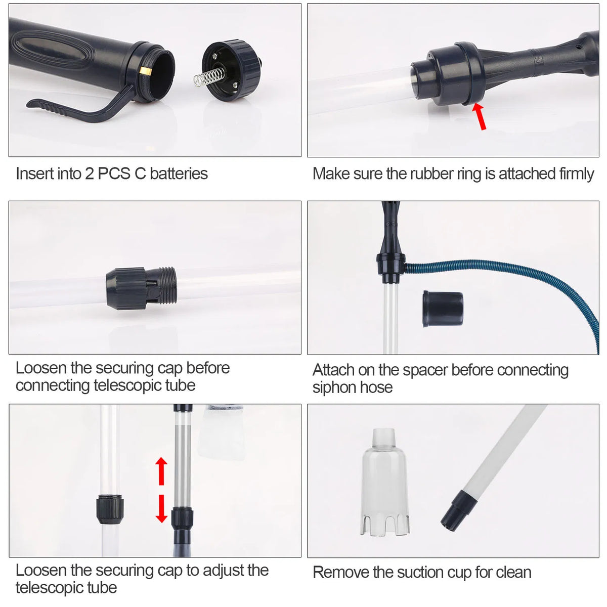 Aquarium Gravel Cleaner & Siphon Pump for Easy Maintenance – view 8