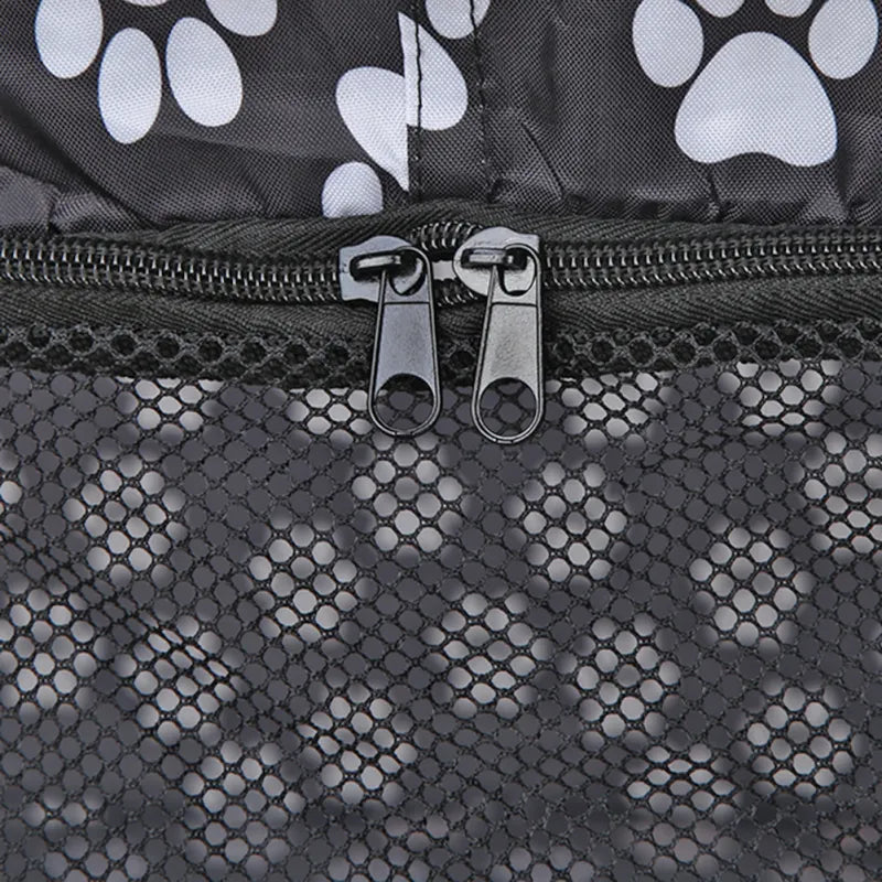 Foldable Fabric Dog Crate with Paw Print Pattern - Portable and Well-Ventilated – view 10