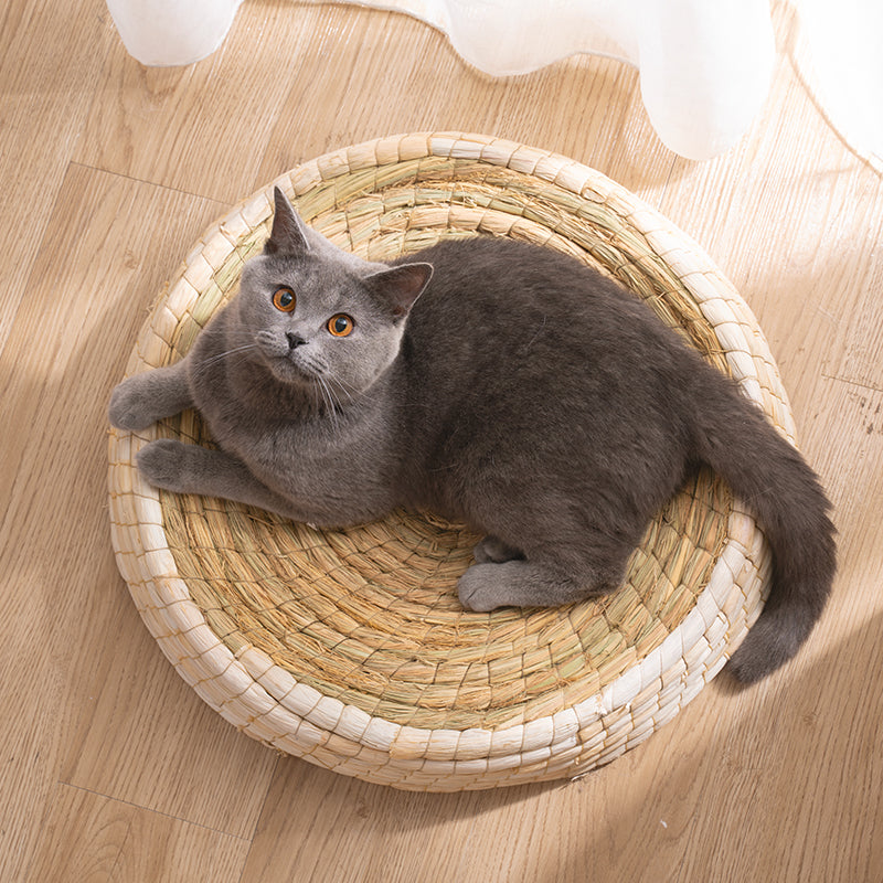 Natural Straw Cat Bed – view 7