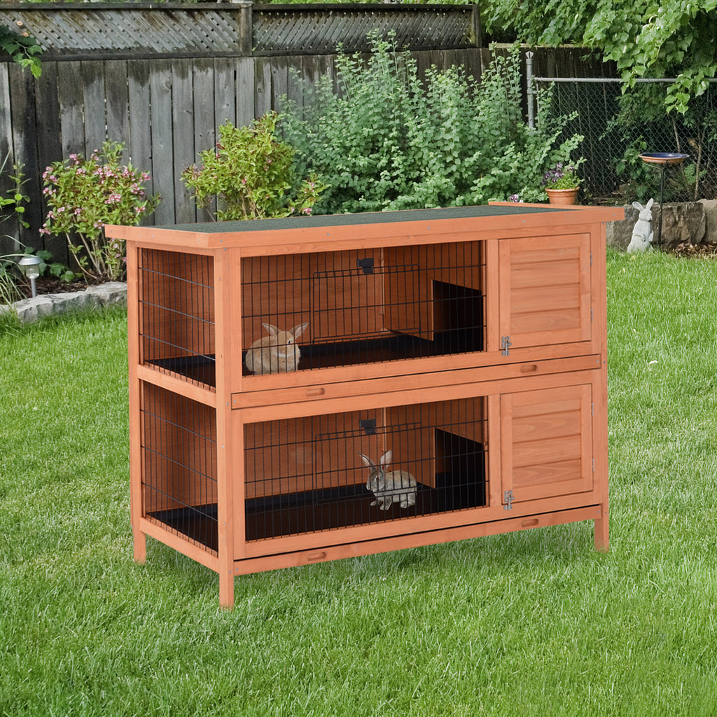 Large 2-Story Rabbit Hutch with Lockable Doors – view 8