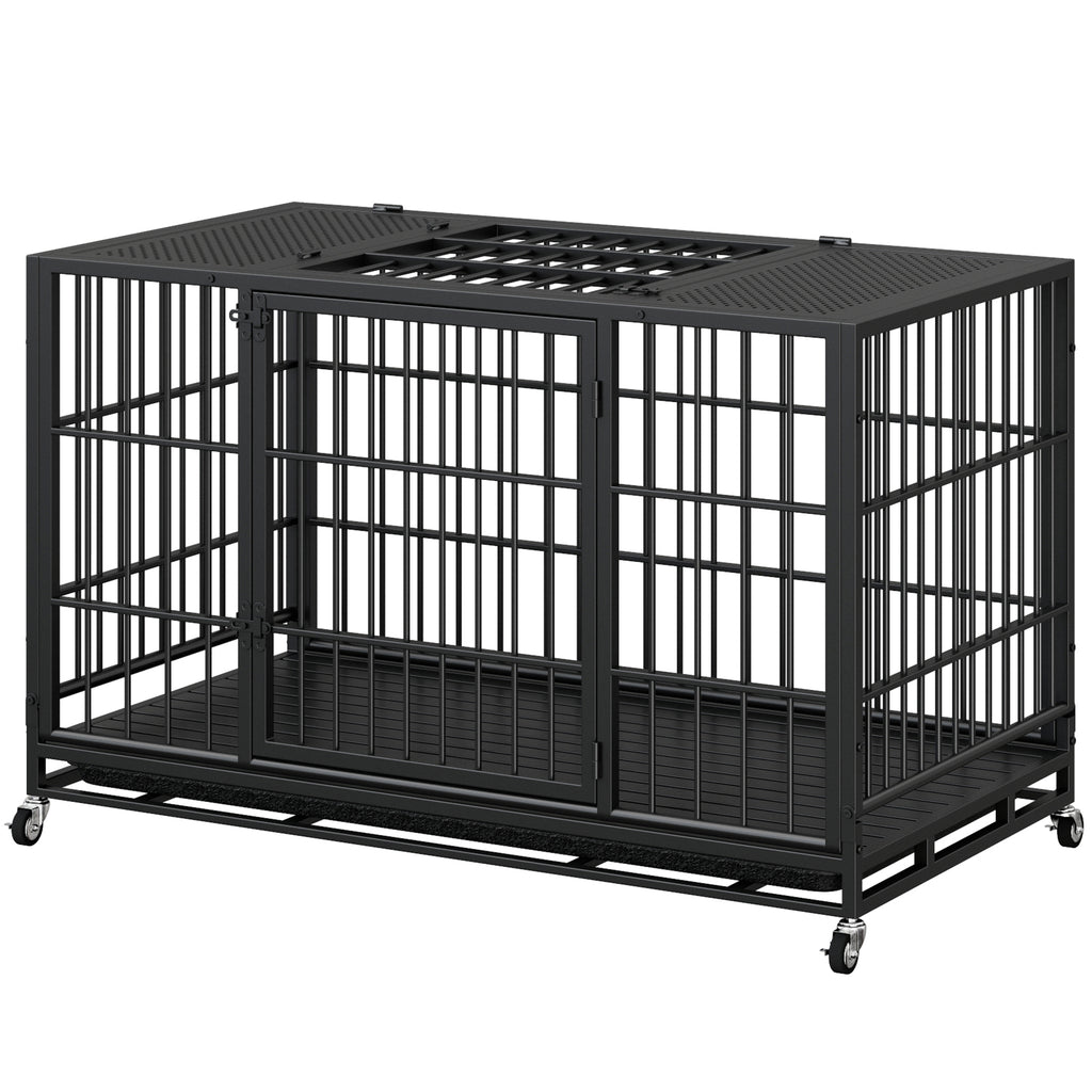 Heavy Duty Dog Crate with Lockable Wheels – view 11