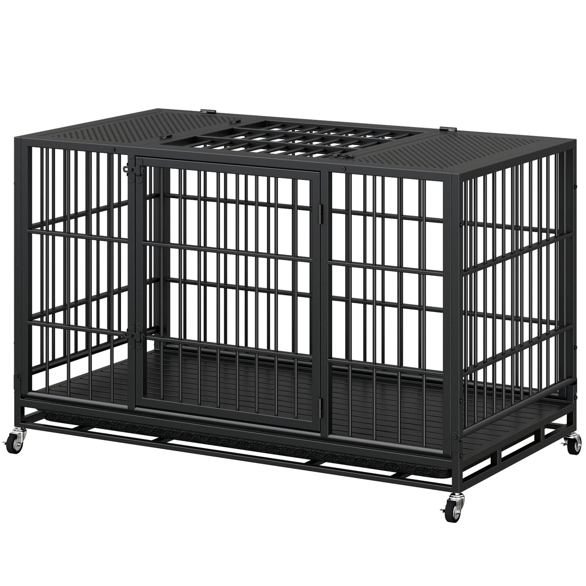 Heavy Duty Dog Crate with Lockable Wheels – view 11