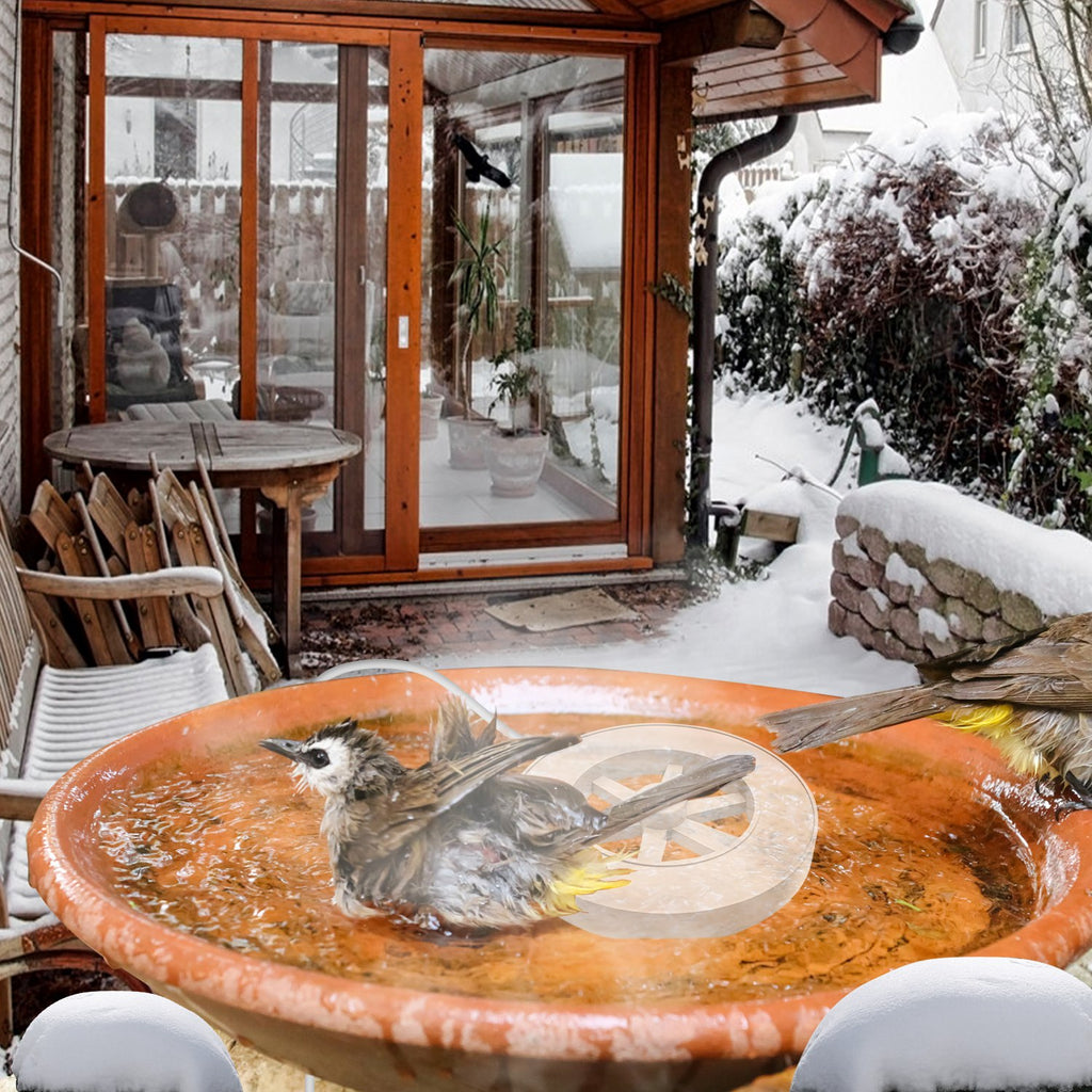Bird Bath Heater Keeps Water Warm for Winter – view 11
