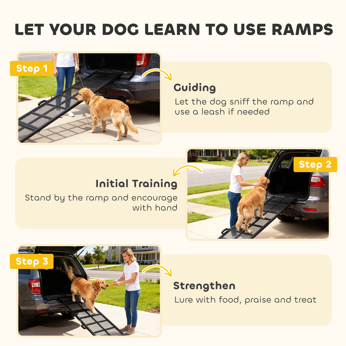 Dog Car Ramp, 75" x 20" Folding Portable Ramp – view 9