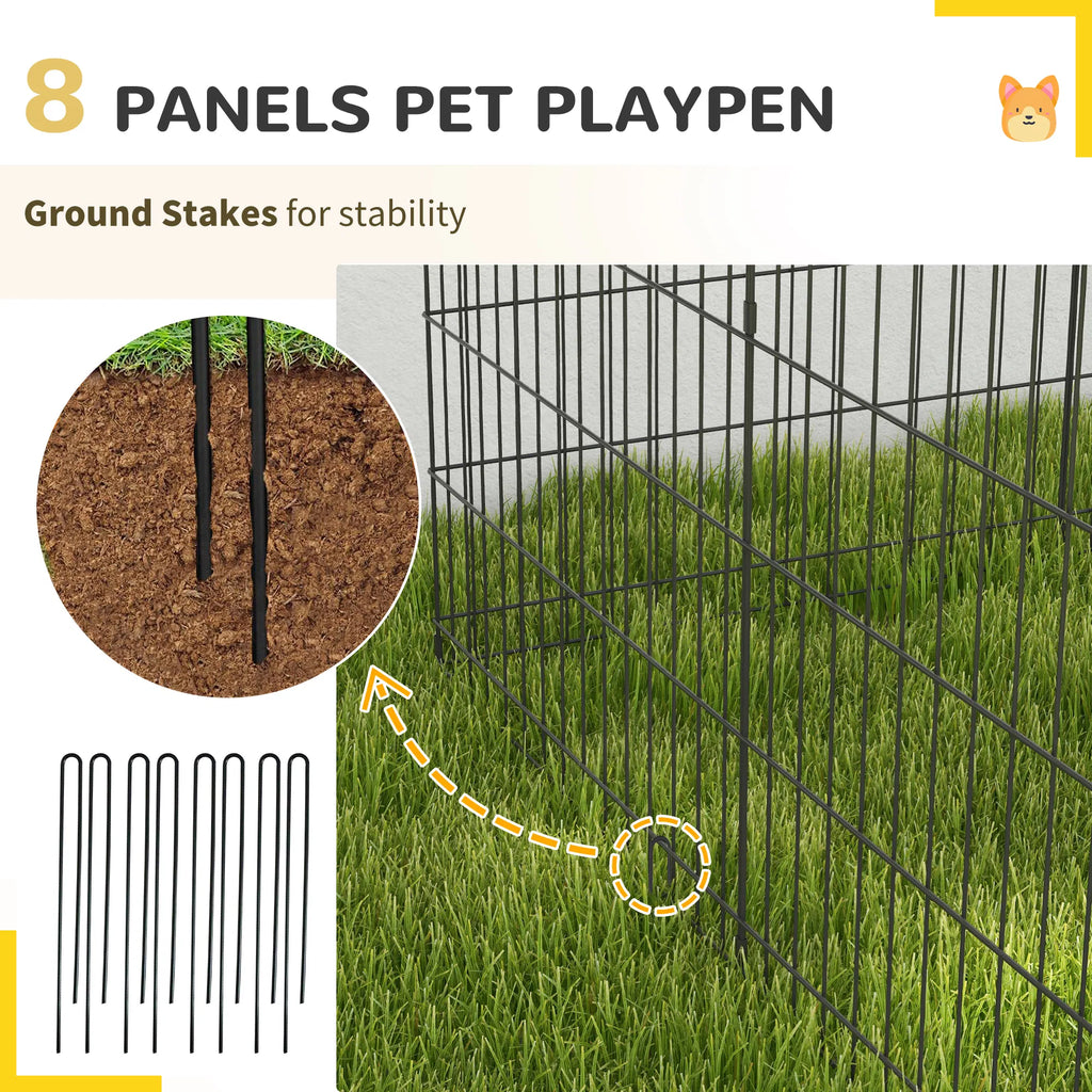Foldable Metal Exercise Pet Playpen for Dogs and Small Animals – view 7