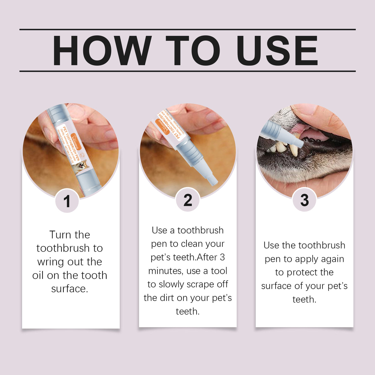 Pet Dental Toothbrush Pen for Dogs and Cats – view 8