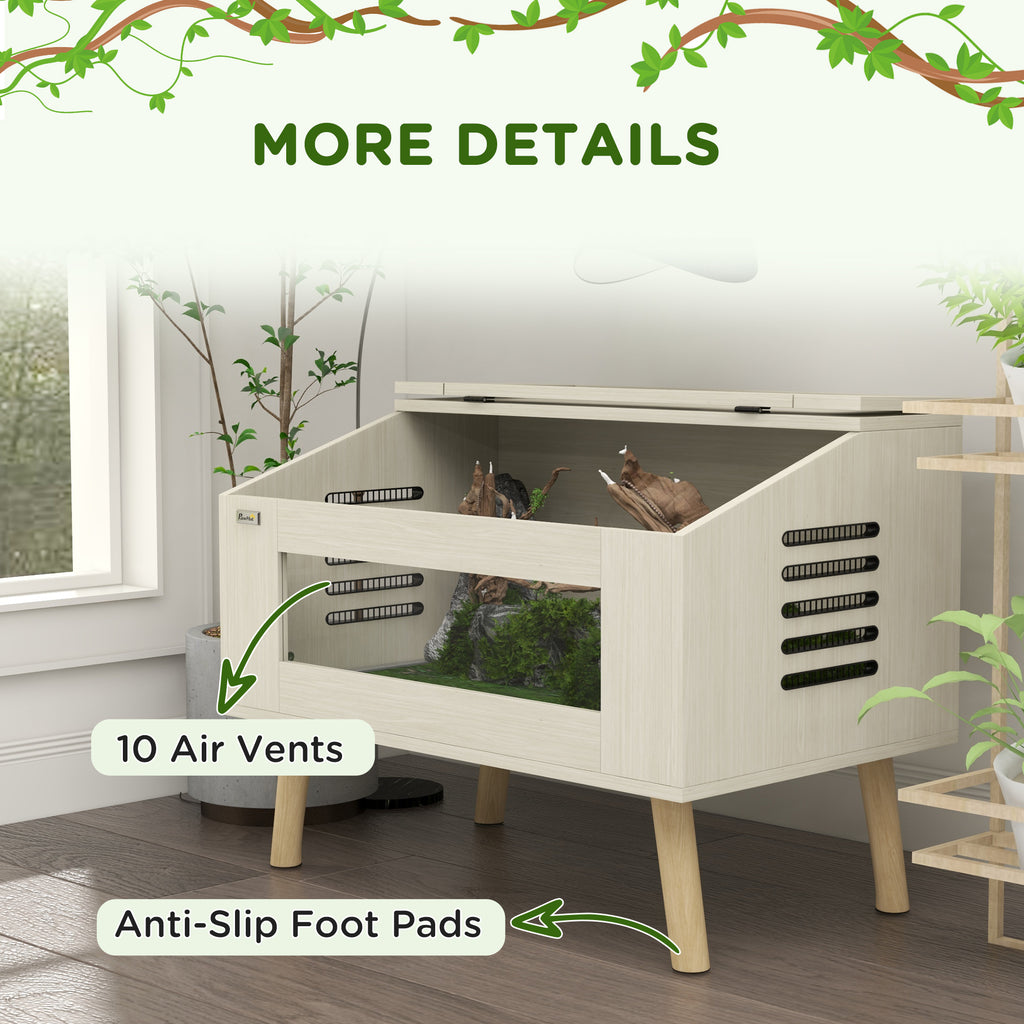 30 Gallon Reptile Tank with Open Top and Glass Windows – view 7