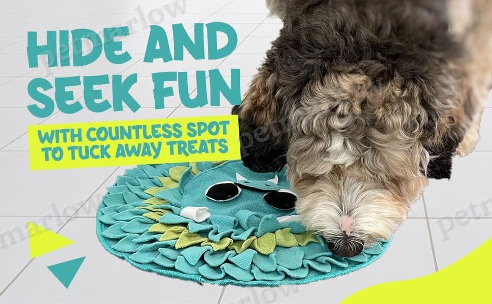 18” Dragon Dog Sniffing Mat Easy to Clean Fleece Snuffle Mat for Dogs – view 5