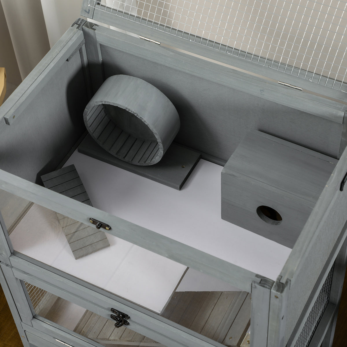Wooden Hamster Cage with Storage and Accessories – view 9