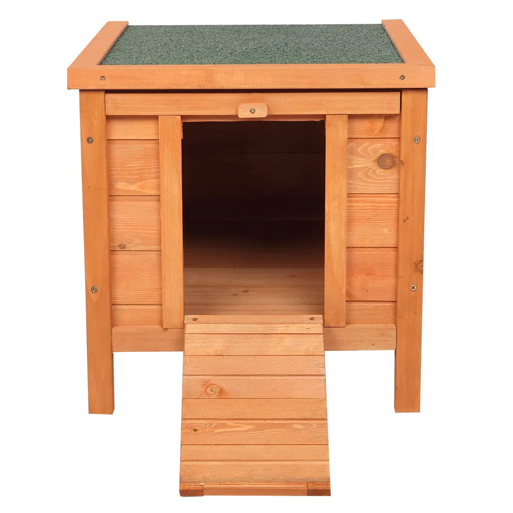 Cedar Wood Hutch with Waterproof Asphalt Roof for Small Pets – view 8