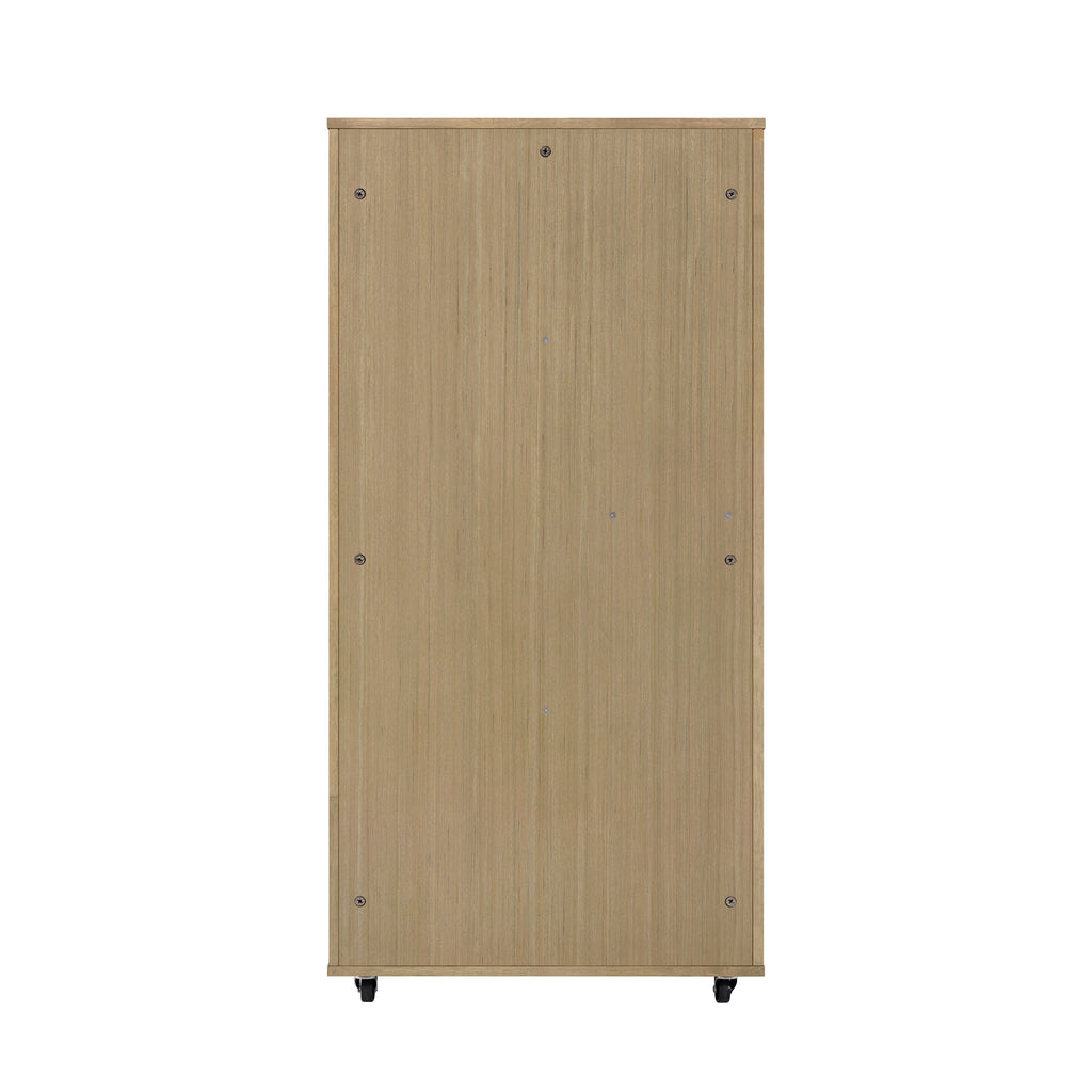 Rubber Wood Cat Cabinet with Wheels for Cats – view 12