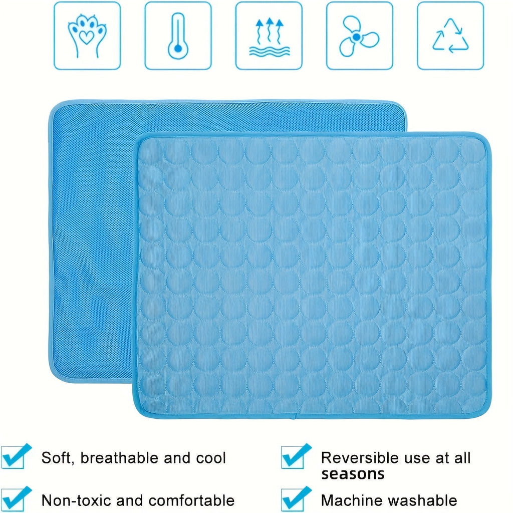 Dog Cooling Mat Cooling Pad For Pets Chilly Pad For Kennels, Crates, Cars, Indoor & Outdoor Ice Silk Mat – view 7
