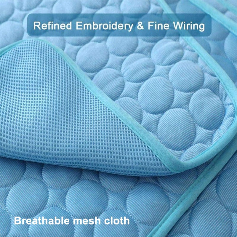 Dog Cooling Mat Cooling Pad For Pets Chilly Pad For Kennels, Crates, Cars, Indoor & Outdoor Ice Silk Mat – view 8