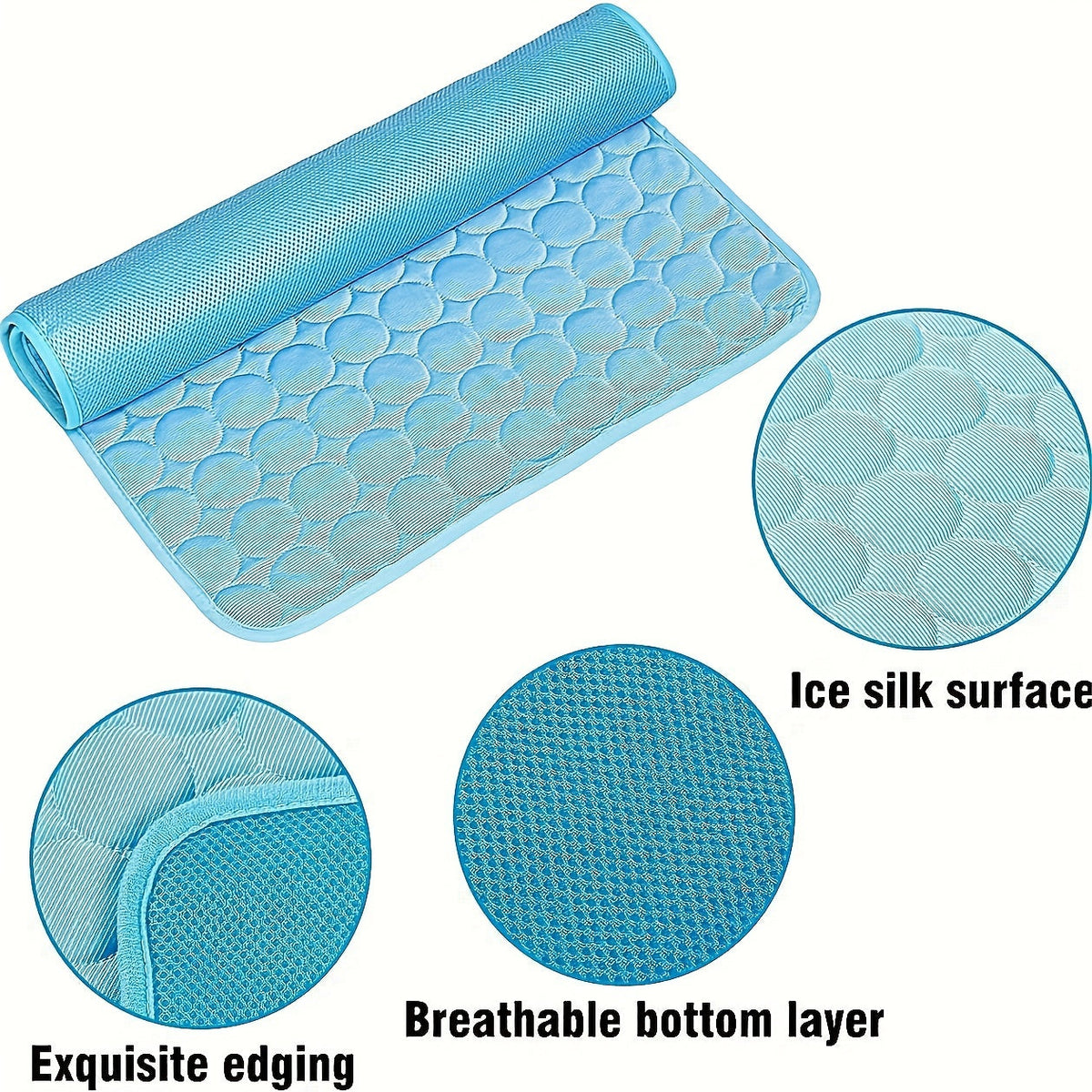 Dog Cooling Mat Cooling Pad For Pets Chilly Pad For Kennels, Crates, Cars, Indoor & Outdoor Ice Silk Mat – view 10