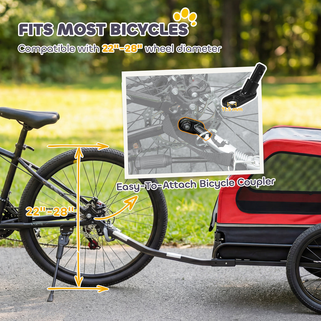 Dog Bike Trailer for Small & Medium Dogs with Ramp – view 9