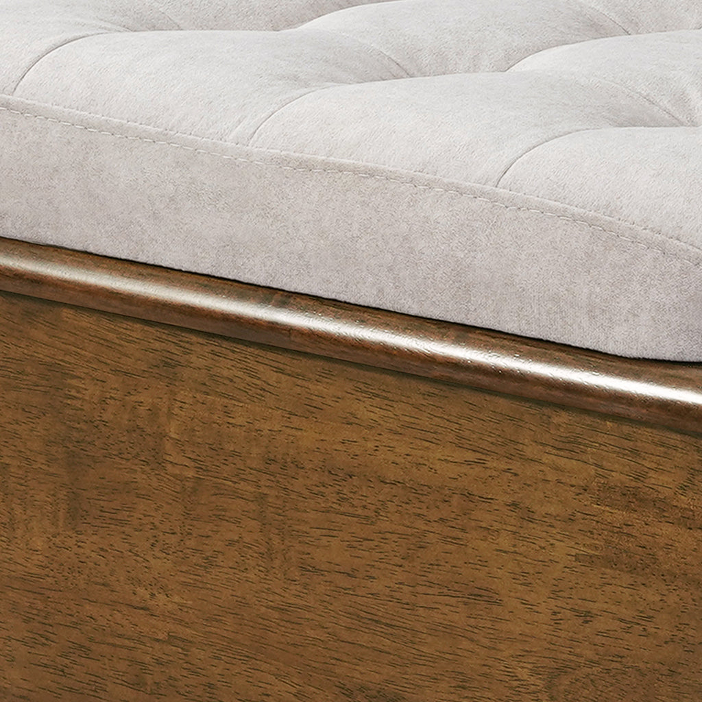 Rubber Wood Cat Bed Ottoman with Cat Cave – view 11