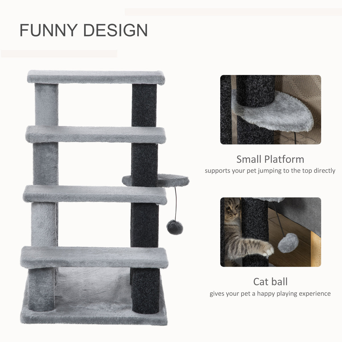 Cat Stairs Tower with Scratching Post