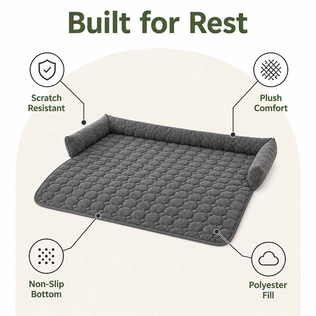 Petmarlow Non-Slip & Scratch-Resistant Plush Pet Mat – view 7