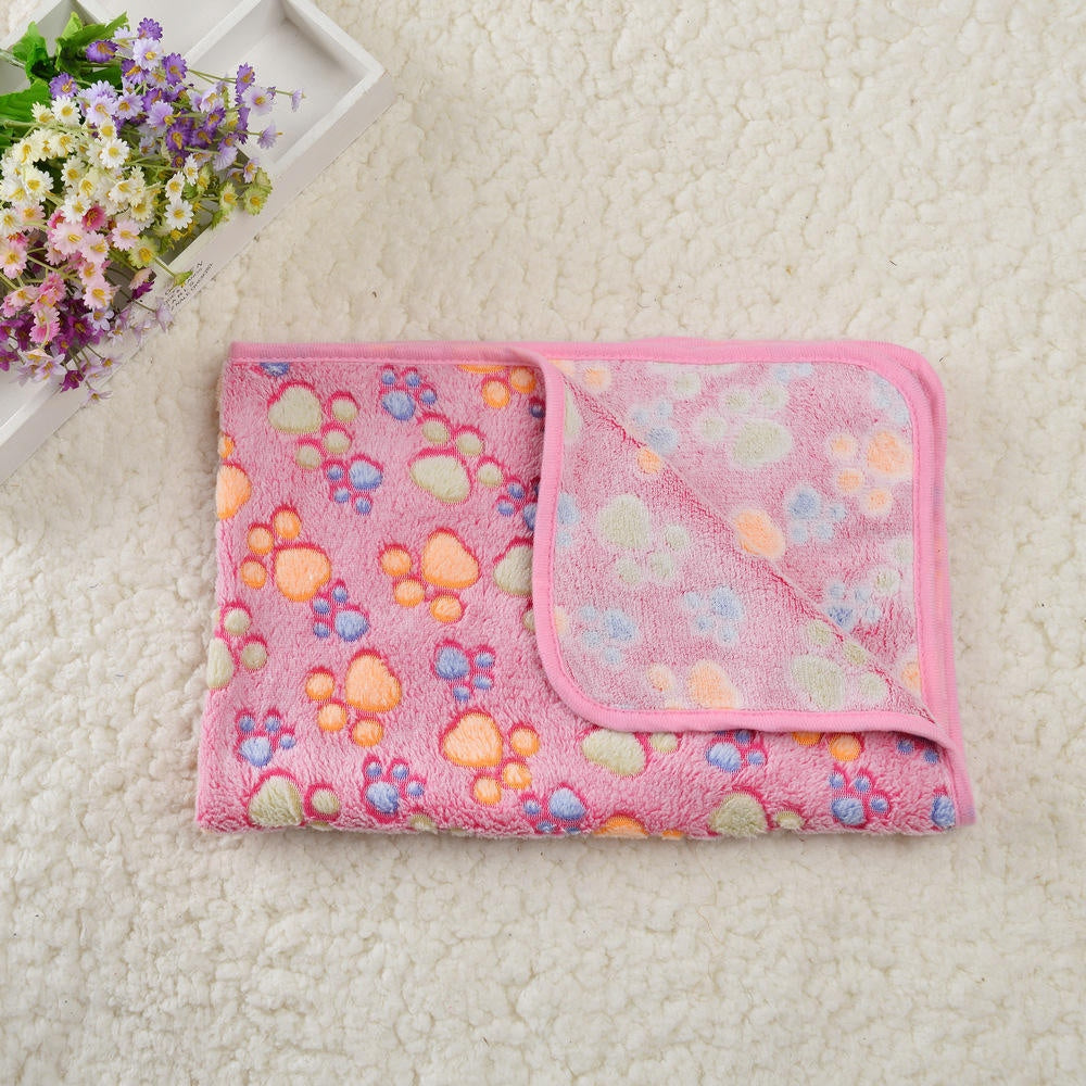 Soft Paw Print Pet Blankets, 3-Pack