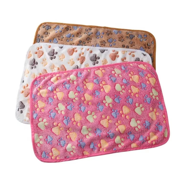 Soft Paw Print Pet Blankets, 3-Pack