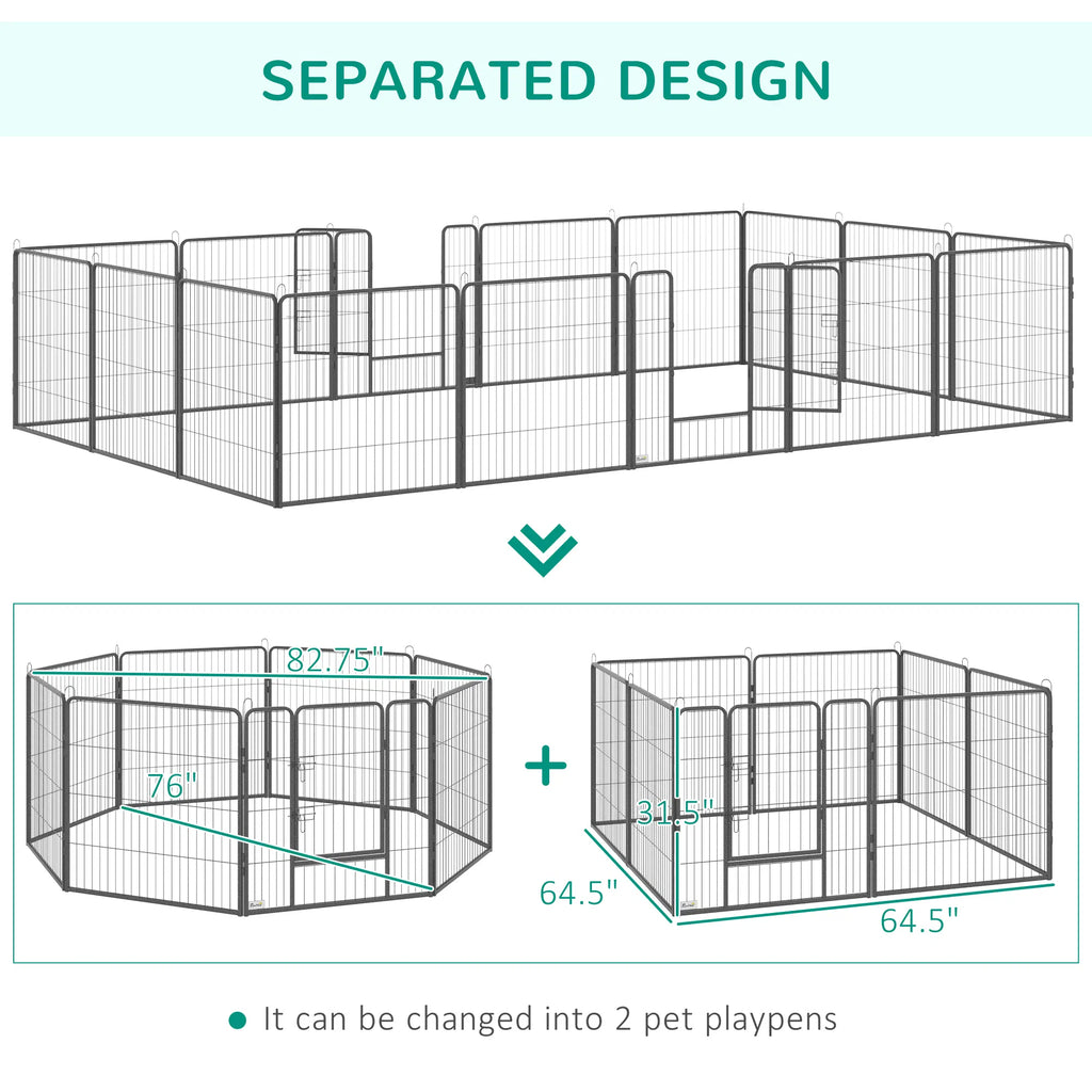 Heavy Duty Pet Playpen for Dogs, 16 Panels Steel Fence – view 7