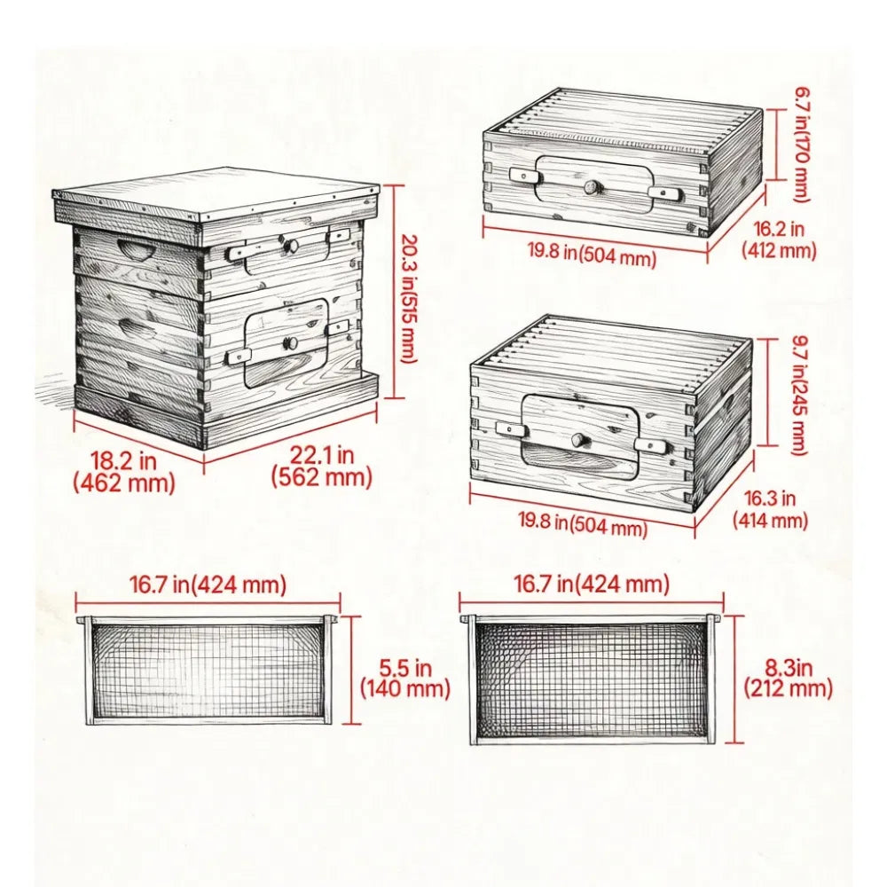 Bee Hive for Outdoor Beekeeping – view 7