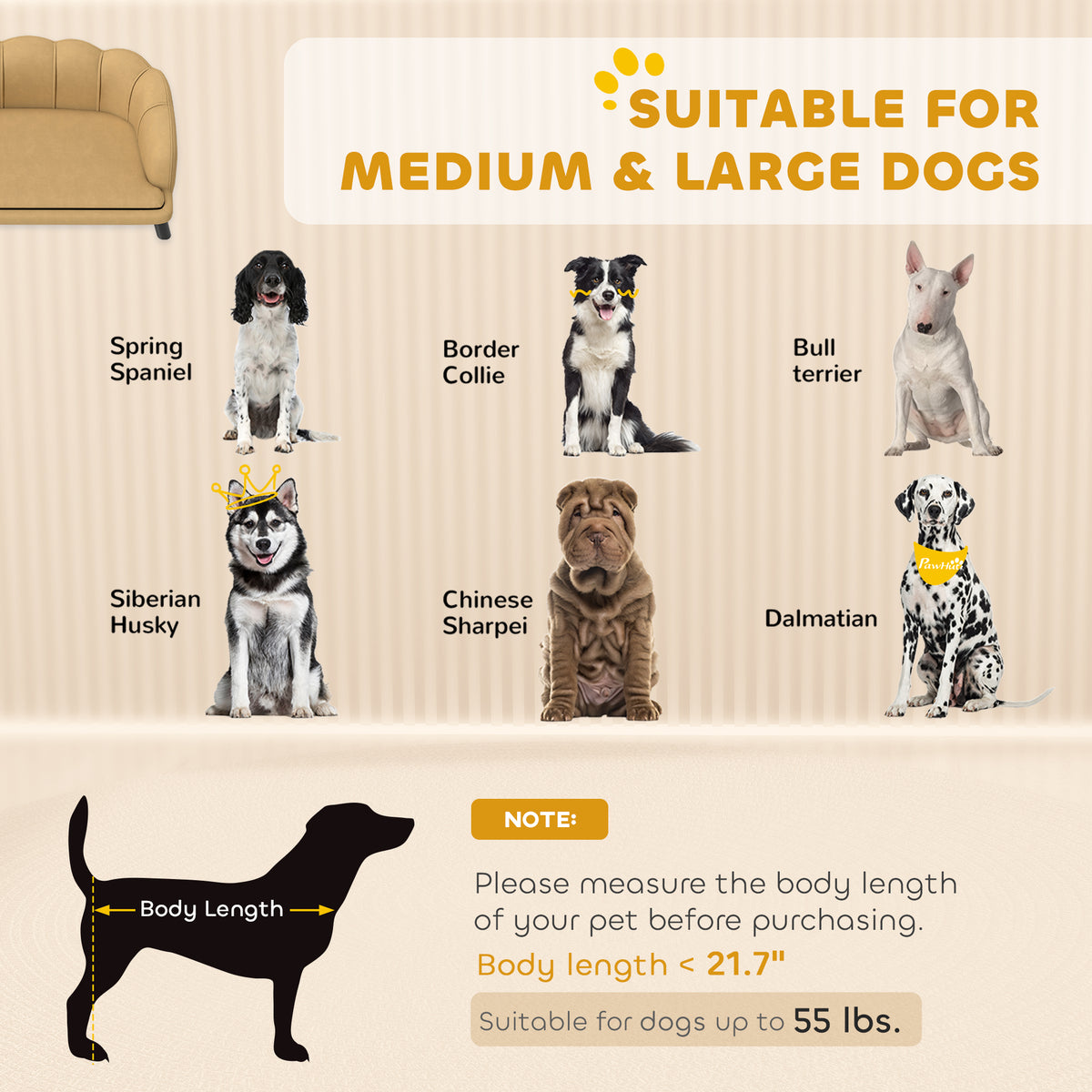 Pearl Design Pet Sofa for Medium and Large Dogs – view 8