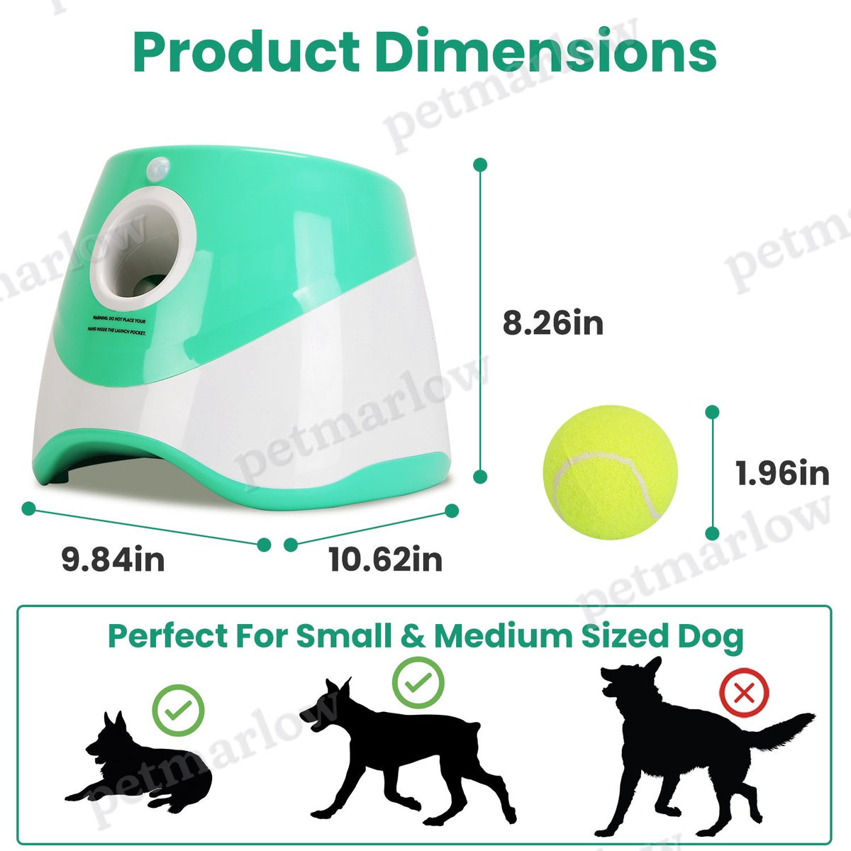 1Pc Automatic Dog Ball Launcher Toy Included 6 Tennis Balls Dog With 3 Adjustable Launch Distance Interactive Ball