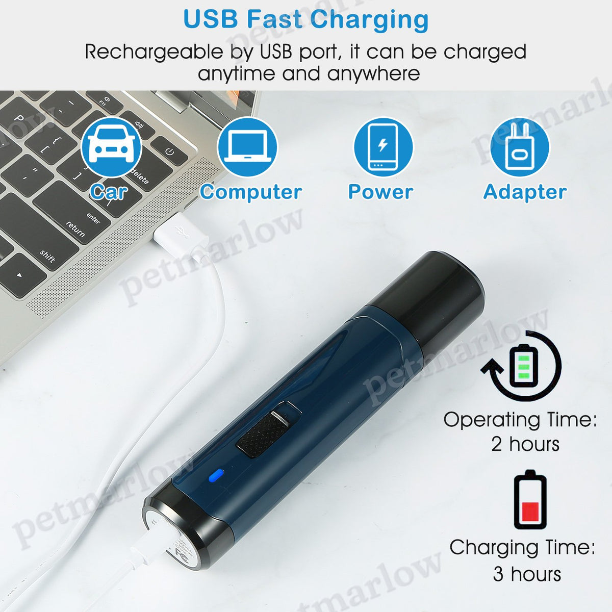 1Pc Dog Nail Grinder 2 Speeds Quiet USB Rechargeable Pet Nail Grinder Professional Pet Nail Trimmer Cordless Paws