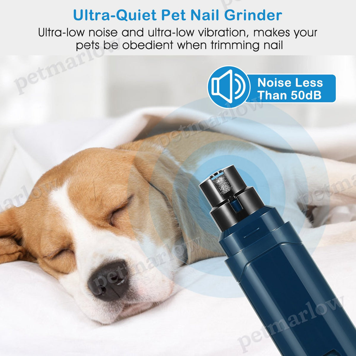 1Pc Dog Nail Grinder 2 Speeds Quiet USB Rechargeable Pet Nail Grinder Professional Pet Nail Trimmer Cordless Paws