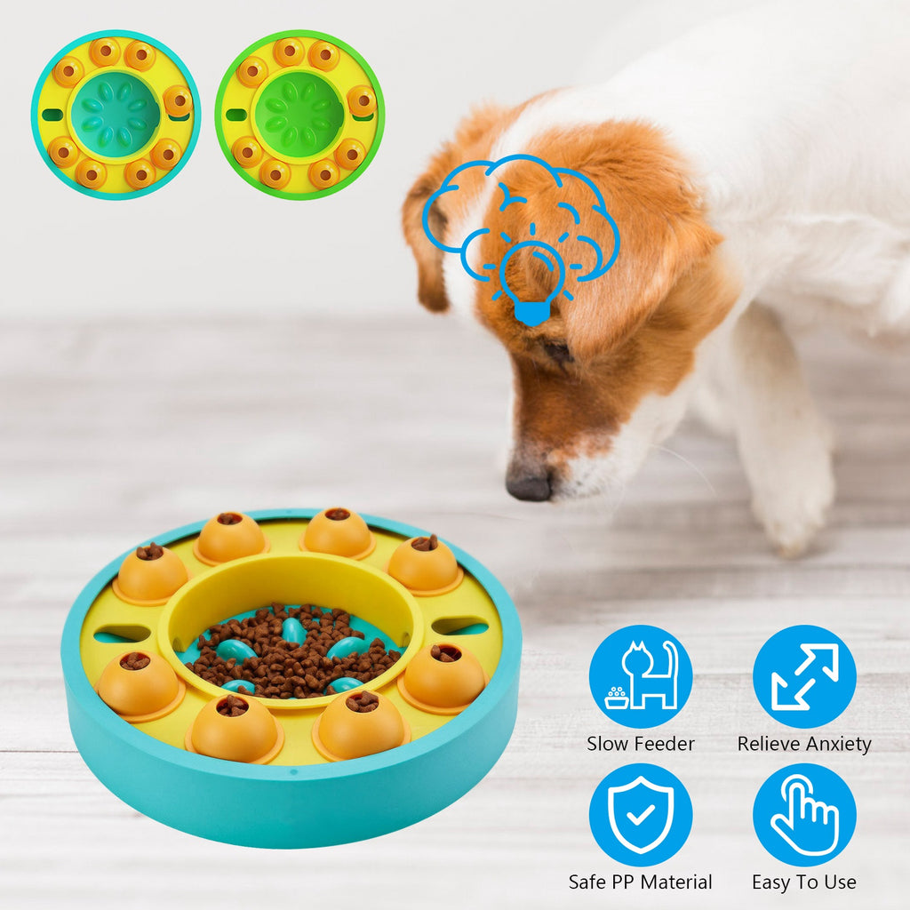 1Pc Dog Puzzle Food Feeder Slow Feeding Bowl Interactive Toy Dog Treat Dispensing Toy For IQ Training Mental Enrichment