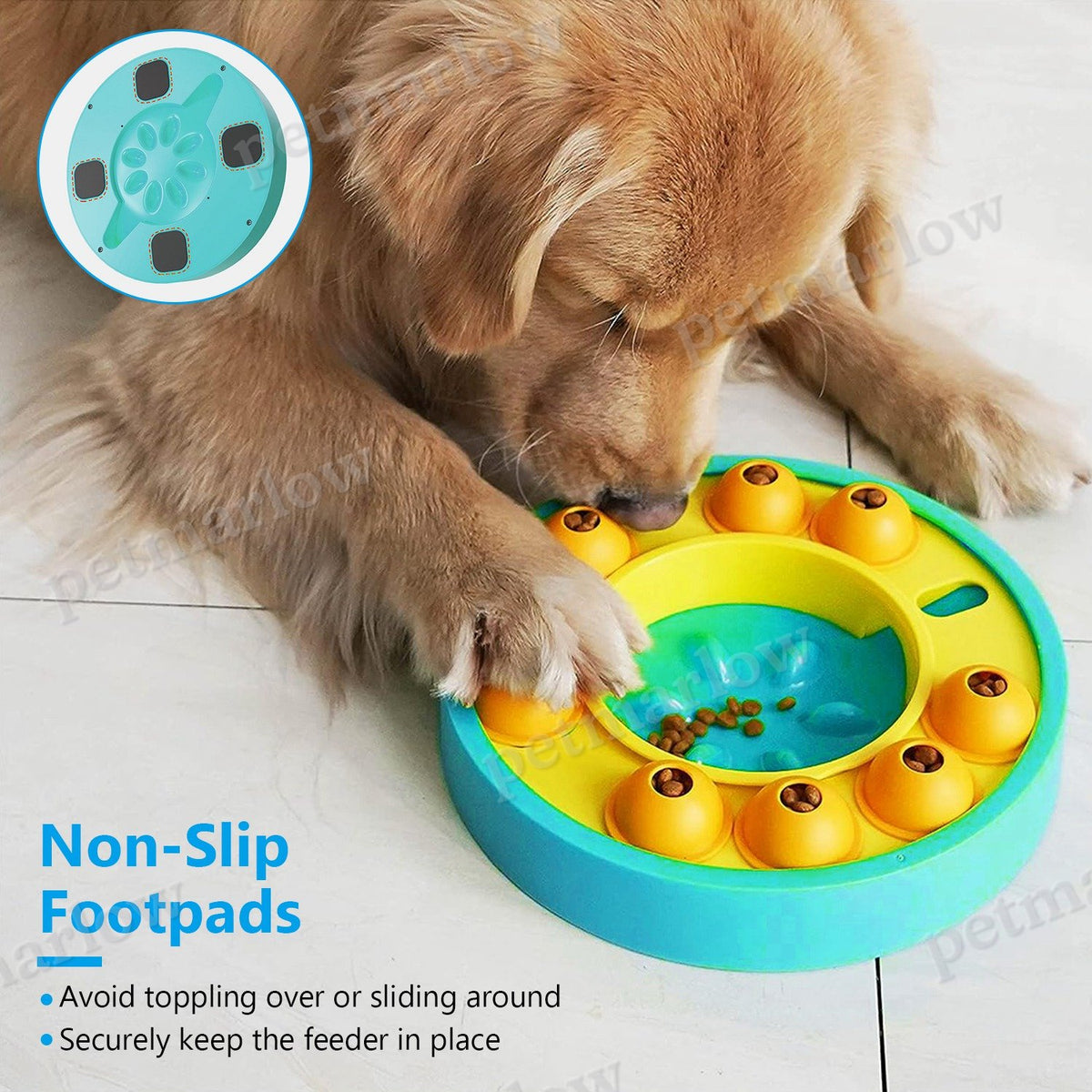 1Pc Dog Puzzle Food Feeder Slow Feeding Bowl Interactive Toy Dog Treat Dispensing Toy For IQ Training Mental Enrichment