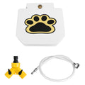Dog Water Fountain with Step-on Pedal – White