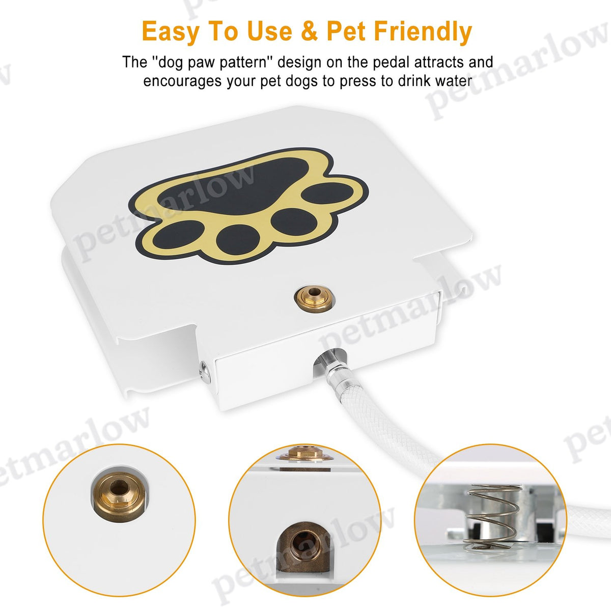Dog Water Fountain with Step-on Pedal – view 3