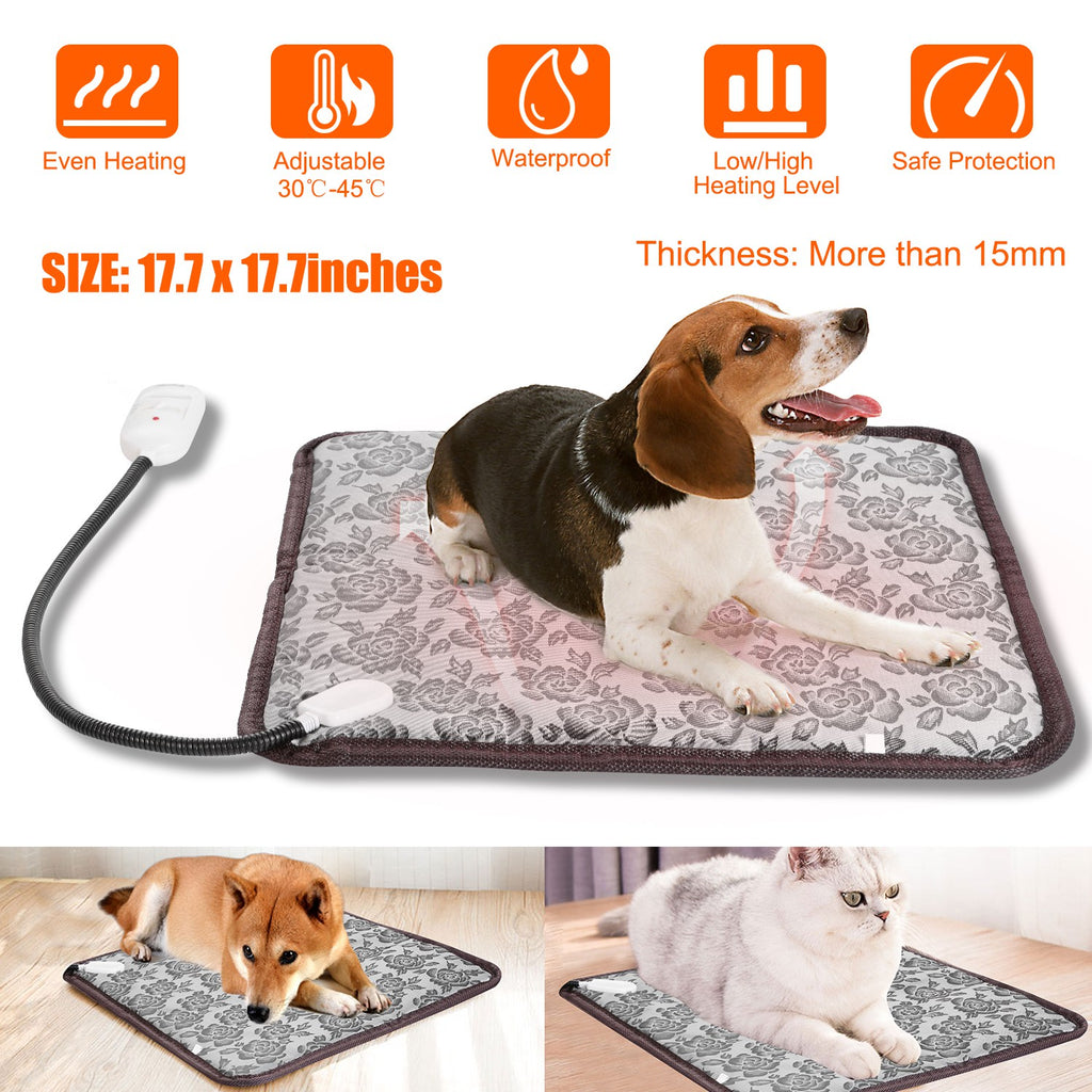 Pet Heating Pad for Cats and Dogs - Electric Heating Mat