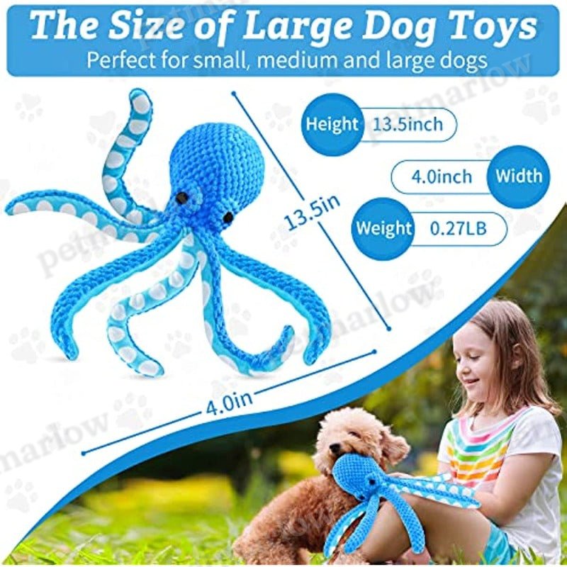 1pcs Squeaky Dog Toys Octopus Plush Dog Chew Toys – view 3