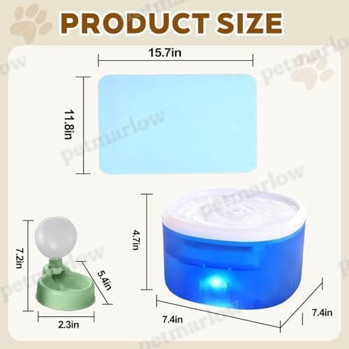 2.2L/74oz Cat Fountain – Ultra Quiet Upgraded Automatic Pet Water Dispenser with 3 Replaceable Filters – view 2