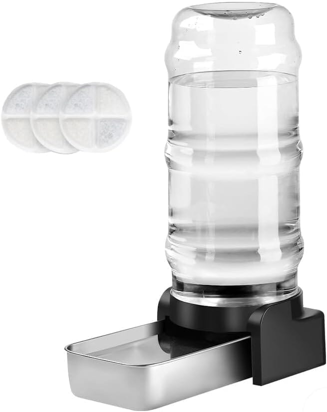 2.3 Gallon Automatic Gravity Pet Bowl for Dogs Medium to Large (3 Filters)