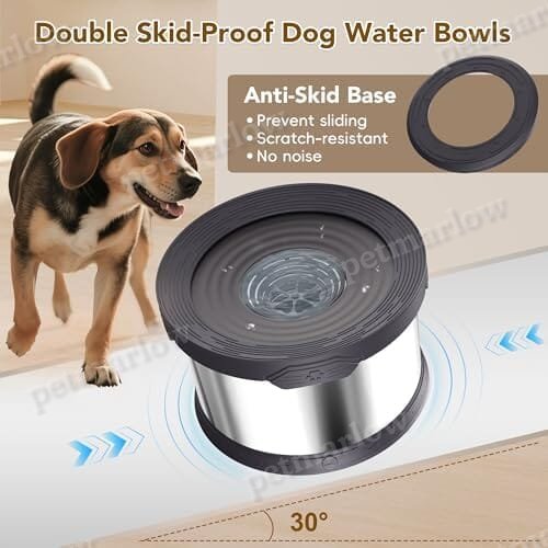 2.6 Gallon/10L Large Capacity Spill-Proof Dog Bowls – view 4