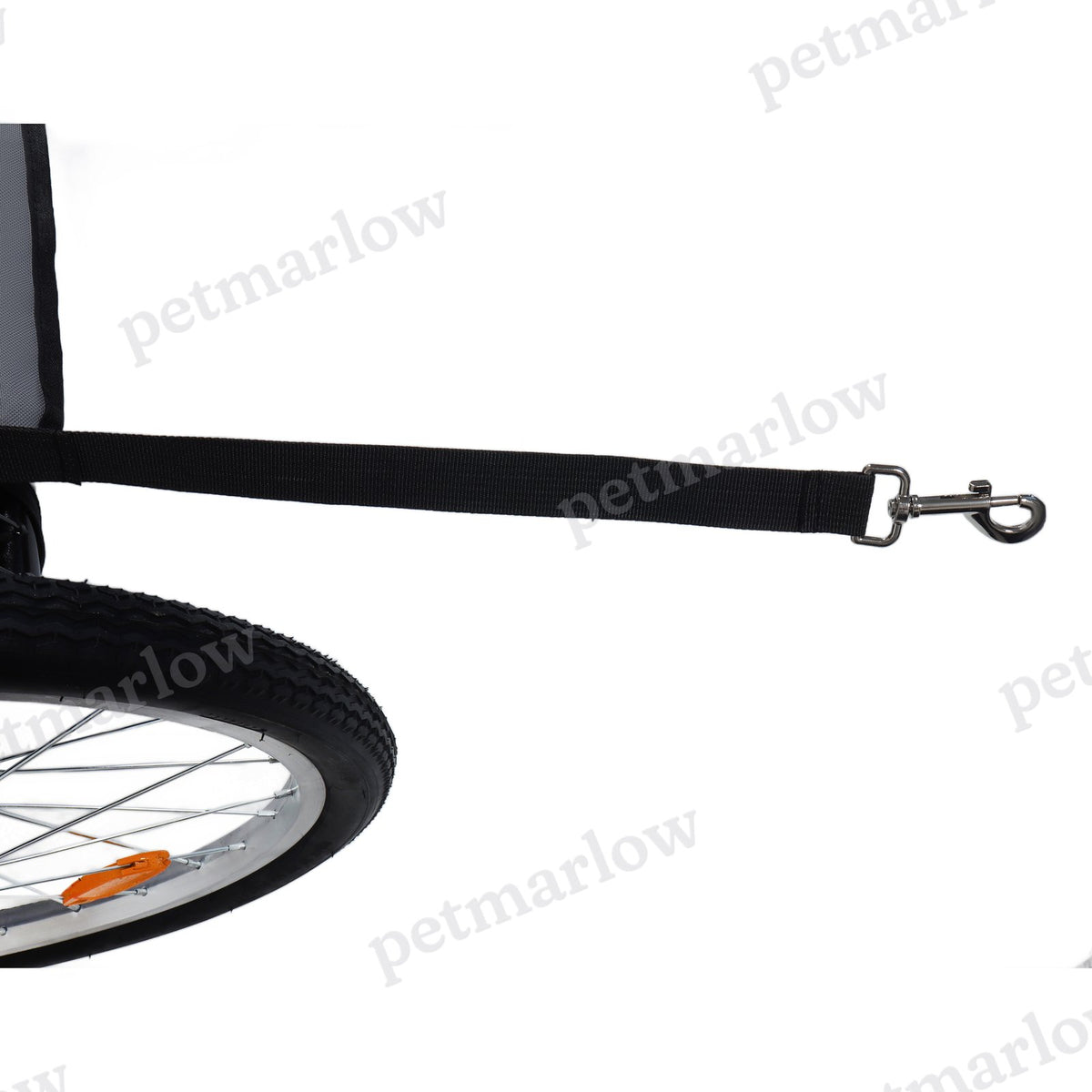 2-in-1 Bike Trailer & Push Cart for Pets with Quick Release Wheels